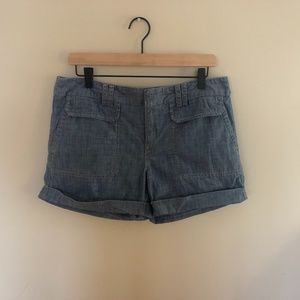 Loft Chambray Cuffed Shorts - Size 8